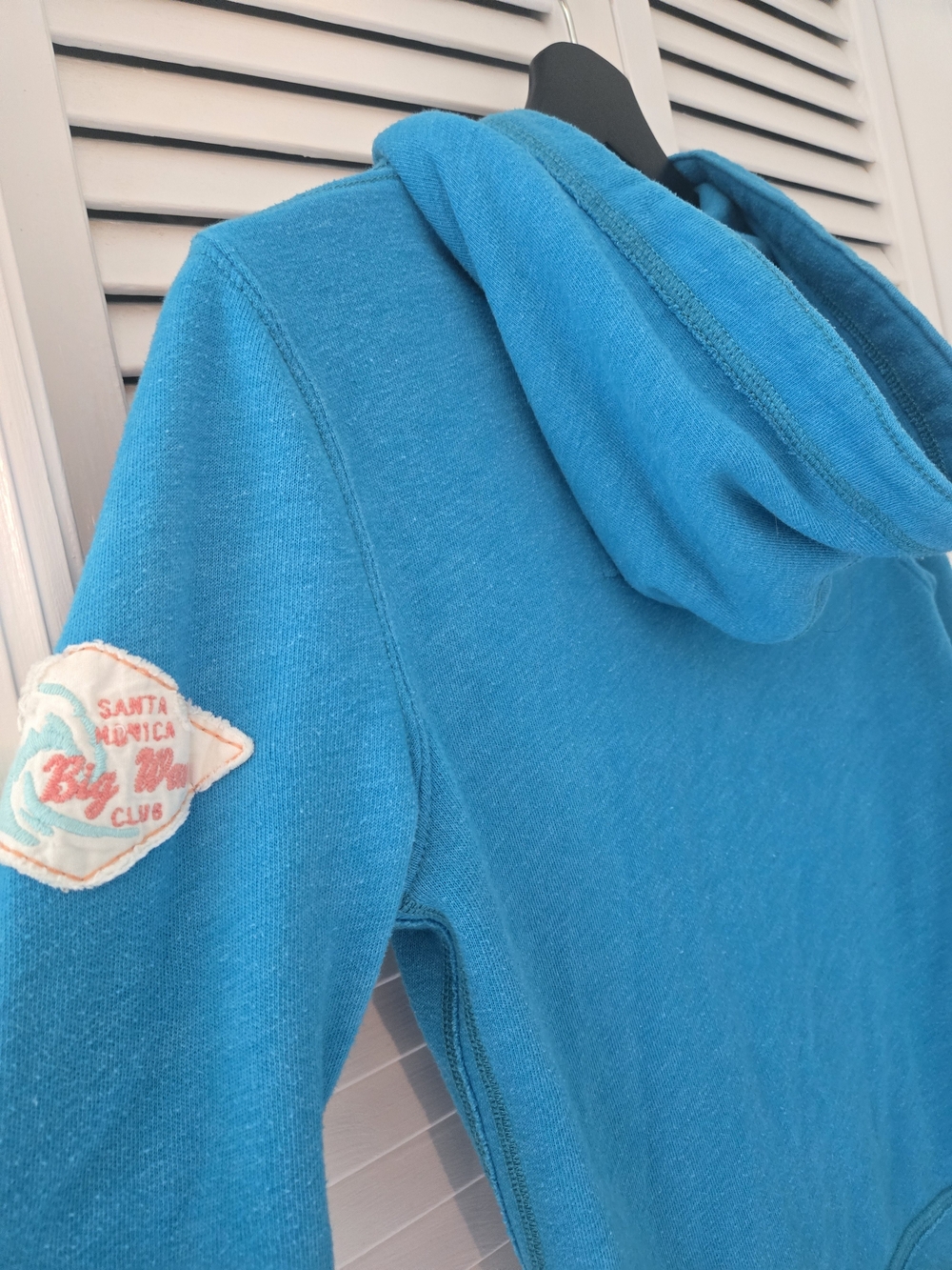 Hollister Teal Blue Classic Zip-Up Hoodie with CA Crest - Picture 4 of 4